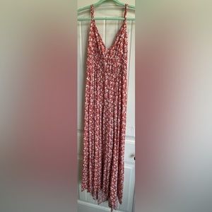 XL Maxi Dress floral w/ open tie back. Light & soft cotton adjustable straps NWT